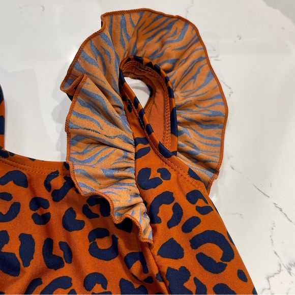 CAT & JACK | Toddler Girls One-Piece Swimsuit Duo | Heart & Animal Prints | 2T - Picture 8 of 10